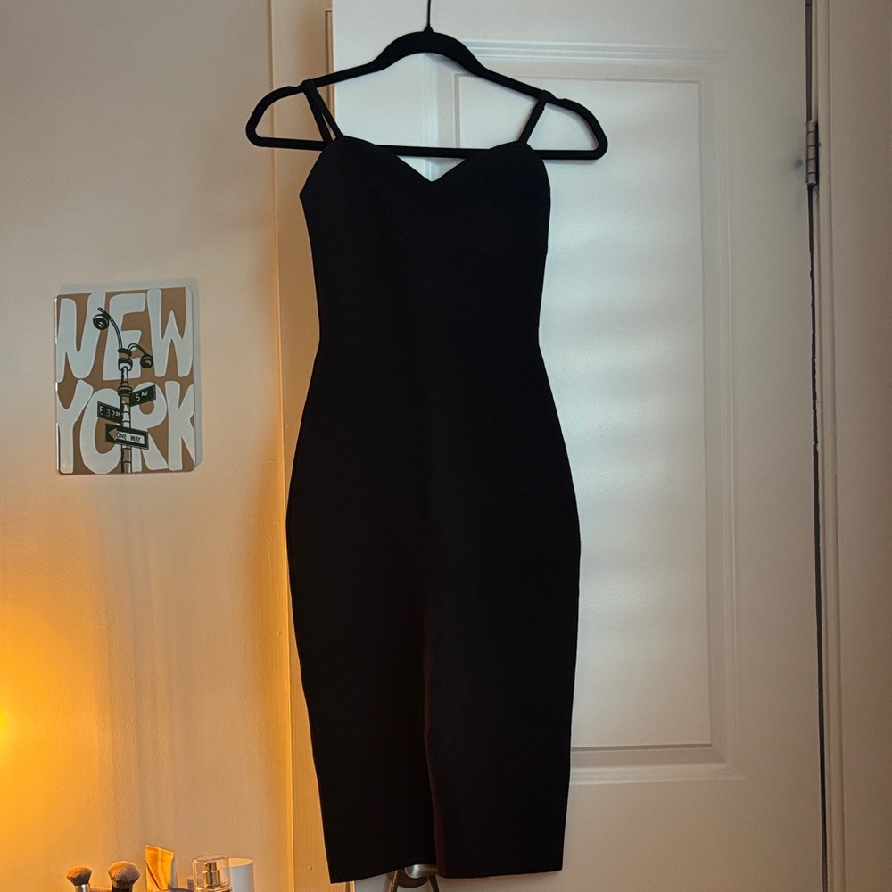 Babaton Black Midi Dress